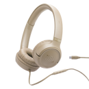 JBL TUNE 530C Wired On-Ear Headphones With USB-C (Beige)
