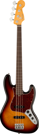 Basse électrique Fender AMERICAN PROFESSIONAL II JAZZ BASS sans frettes (Sunburst 3 couleurs)