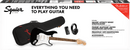 Fender SQUIER AFFINITY SERIES STRATOCASTER MUSTANG MICRO PACK Electric Guitar Pack (Black)