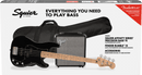 Fender SQUIER AFFINITY SERIES PRECISION BASS PJ PACK Electric Bass Guitar Pack (Black)