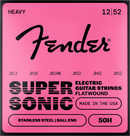Fender SUPERSONIC 50H Flatwound Stainless Steel Ball End Electric Guitar String - .012-.052