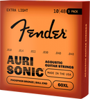 Cordes de guitare acoustique Fender AURISONIC 60XL en bronze phosphoreux (paquet de 3) - .010-.048