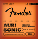 Cordes de guitare acoustique Fender AURISONIC 60XL en bronze phosphoreux (paquet de 3) - .010-.048