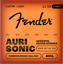 Cordes de guitare acoustique Fender AURISONIC 60CL en bronze phosphoreux (paquet de 3) - .011-.052