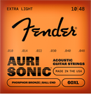 Fender AURISONIC 60XL Phosphor Bronze Acoustic Guitar Strings - .010-.048