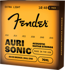 Cordes de guitare acoustique Fender AURISONIC 70XL 80/20 Bronze (paquet de 3) - .010-.048