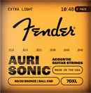 Cordes de guitare acoustique Fender AURISONIC 70XL 80/20 Bronze (paquet de 3) - .010-.048