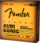 Cordes de guitare acoustique Fender AURISONIC 70CL 80/20 Bronze (paquet de 3) - .011-.052