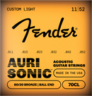 Cordes de guitare acoustique Fender AURISONIC 70CL 80/20 Bronze - .011-.052
