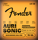Cordes de guitare acoustique Fender AURISONIC 70-12L 80/20 Bronze 12 cordes - .010-.050
