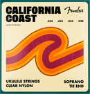 Fender CALIFORNIA COAST Soprano Ukulele Strings - .024-.034
