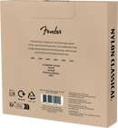 Cordes de guitare acoustique Fender 100C NYLON CLASSICAL transparentes/argentées à nouer (paquet de 3) - .028-.043