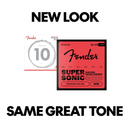 Cordes de guitare électrique Fender SUPERSONIC 150R en nickel pur à embout boule (paquet de 3) - .010-.046