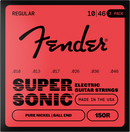 Cordes de guitare électrique Fender SUPERSONIC 150R en nickel pur à embout boule (paquet de 3) - .010-.046