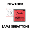 Cordes de guitare électrique Fender SUPERSONIC 250R en acier nickelé à boule (paquet de 3) - .010-.046