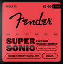 Cordes de guitare électrique Fender SUPERSONIC 250R en acier nickelé à boule (paquet de 3) - .010-.046