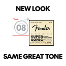 Fender SUPERSONIC 250XS Nickel-Plated Steel Ball End Electric Guitar String - .008-.038