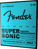 Cordes de guitare électrique Fender SUPERSONIC 250LR en acier nickelé à boule - .009-.046