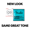 Cordes de guitare électrique Fender SUPERSONIC 250LR en acier nickelé à boule - .009-.046