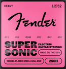 Cordes de guitare électrique Fender SUPERSONIC 250H en acier nickelé à boule - .012-.052