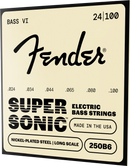 Cordes de guitare électrique Fender SUPERSONIC 250B6 en acier nickelé à boule - .024-.100