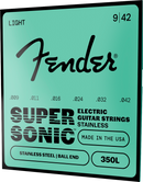 Cordes de guitare électrique Fender SUPERSONIC 350L en acier inoxydable à boule - .009-.042