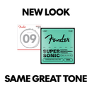 Cordes de guitare électrique Fender SUPERSONIC 350L en acier inoxydable à boule - .009-.042
