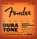 Fender DURA-TONE 860CL Coated Phosphor Bronze Acoustic Guitar String - .011-.052