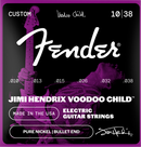 Fender JIMI HENDRIX VOODOO CHILD Pure Nickel Bullet End Electric Guitar String - .010-.038