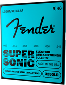 Cordes de guitare électrique Fender SUPERSONIC BULLETS 3250LR en acier nickelé à embout pointu - .009-.046