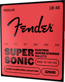 Cordes de guitare électrique Fender SUPERSONIC BULLETS 3250R en acier nickelé à embouts pointus - .010-.046