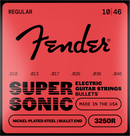 Cordes de guitare électrique Fender SUPERSONIC BULLETS 3250R en acier nickelé à embouts pointus - .010-.046