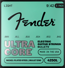 Fender ULTRACORE BULLETS 4250L Nickel-Plated Steel Bullet End Electric Guitar String (3 Pack) - .009-.042