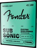 Cordes de basse électrique Fender SUBSONIC 7150ML en nickel pur, diapason long - .045-.100