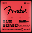 Fender SUBSONIC 7250M Nickel-Plated Steel Long Scale Electric Bass String - .045-.105