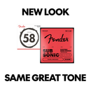 Cordes de basse électrique Fender SUBSONIC 9120M en nylon à enroulement ruban, diapason long - .058-.110