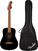 Fender CALIFORNIA STANDARD REDONDO MINI Acoustic Guitar With Gig Bag (Black)