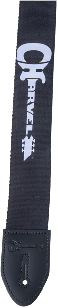 Sangle avec logo Charvel Guitars (noir avec logo blanc)