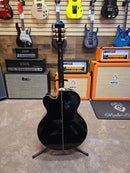 Epiphone J-200 EC Series Acoustic Electric Guitar (Ebony) (DEMO)