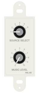 Cloud Electronics RSL-6DW Remote Volume Level Select Plate (White)