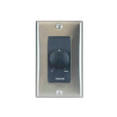 Plaque murale de contrôle de volume mono Lowell 100LVC-DSB (acier inoxydable/noir) - 100 W