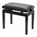 K&M 13990 Wooden Piano Bench w/Leatherette Seat (Gloss Black)