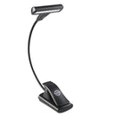 Pupitre de musique K&amp;M 12247-BLACK FlexLight modèle en T à col de cygne avec 8 LED (noir)