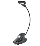 K&M 12274-BLACK FlexLight T-Model Gooseneck Music Stand With 4 LED (Black)