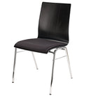 Chaise empilable multifonctionnelle K&amp;M 13415-BLACK avec coussin d'assise (noir)