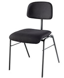 K&M 13420-BLACK Stackable Musician Chair With Padded Seat (Black)
