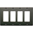RDL CP-4B Quadruple-Slot Cover Plate (Black)