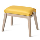 K&M 13942-GREY Grey Wooden Piano Bench With Yellow Leatherette Seat