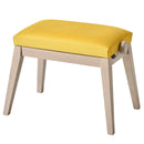 Banc de piano en bois gris K&amp;M 13947-GREY avec assise en velours jaune
