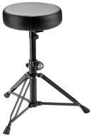 K&M 14015-BLACK Double-Braced Drum Throne With Leatherette Seat (Black)